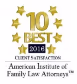 10 Best 2016 Client Satisfaction American Institute of Family Law Attorneys